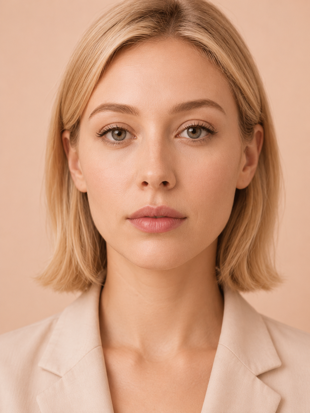 AI facial simulation preview — 3D scan of a woman's face with adjustable procedure parameters